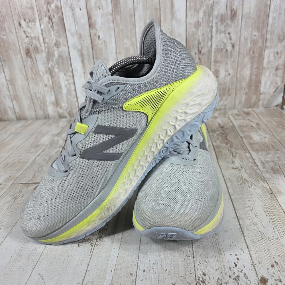 New Balance Fresh Foam More v2 Grey Neon Yellow Running Shoes WMORGY2 Womens 12